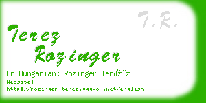 terez rozinger business card